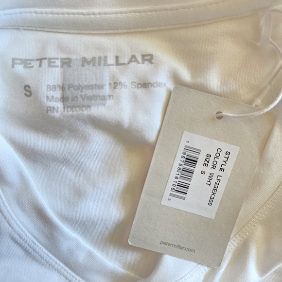 New Peter Millar Women's White Lunar Performance UPF 50+ T-Shirt NWT Small - Picture 9 of 11